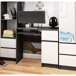 Masa pentru calculator Akord Piksel 90cm Right (Graphite Grey/White)