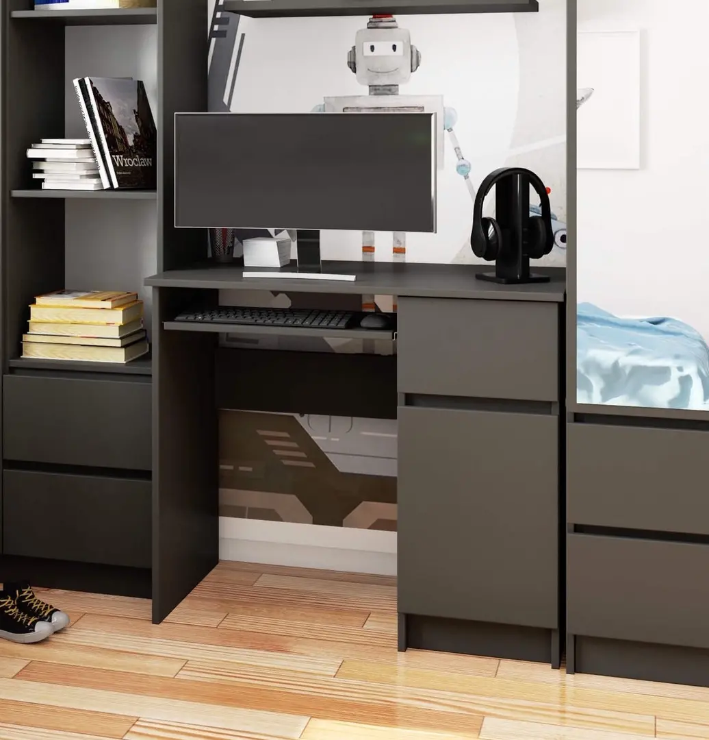 Masa pentru calculator Akord Piksel 90cm Right (Graphite Grey)