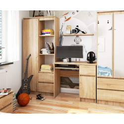 Masa pentru calculator Akord Piksel 90cm Right (Sonoma Oak) Thumb