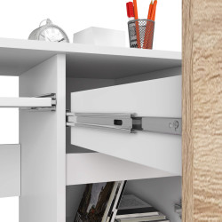 Masa pentru calculator Akord Piksel 90cm Right (White/Sonoma Oak) Thumb