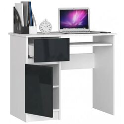 Стол компьютерный Akord Piksel Left (White/Graphite Gloss) Thumb