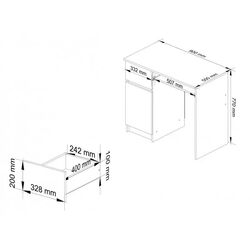 Стол компьютерный Akord Piksel Left (White/Graphite Gloss) Thumb