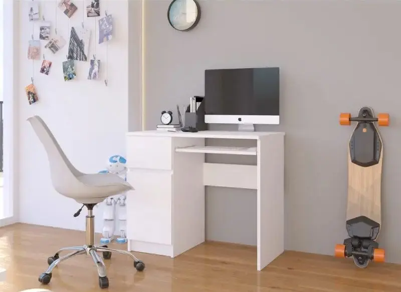 Masa de calculator Akord Piksel Left (White)