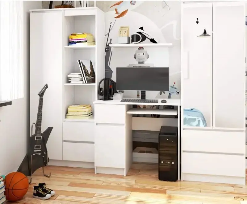 Masa de calculator Akord Piksel Left (White)