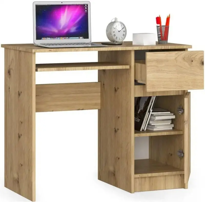 Masa de calculator Akord Piksel Right (Artisan Oak)