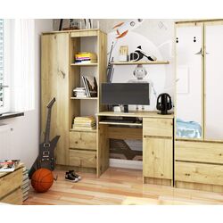 Masa de calculator Akord Piksel Right (Artisan Oak) Thumb