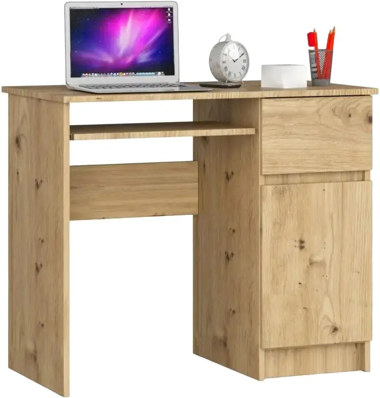 Masa de calculator Akord Piksel Right (Artisan Oak)