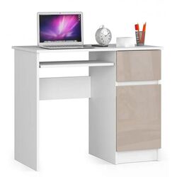 Стол компьютерный Akord Piksel Right (White/Cappuccino Gloss)