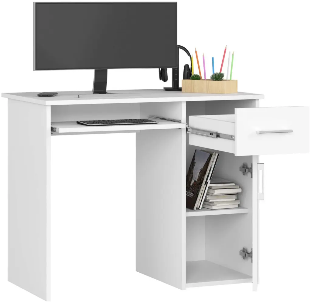 Стол компьютерный Akord Pin 90см (White)