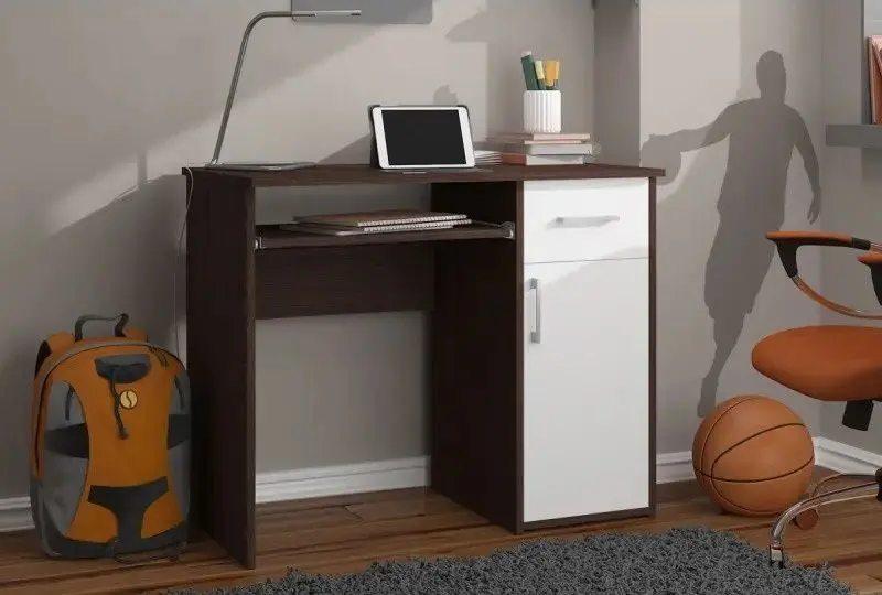 Masa de calculator Akord Pin (Wenge/White)