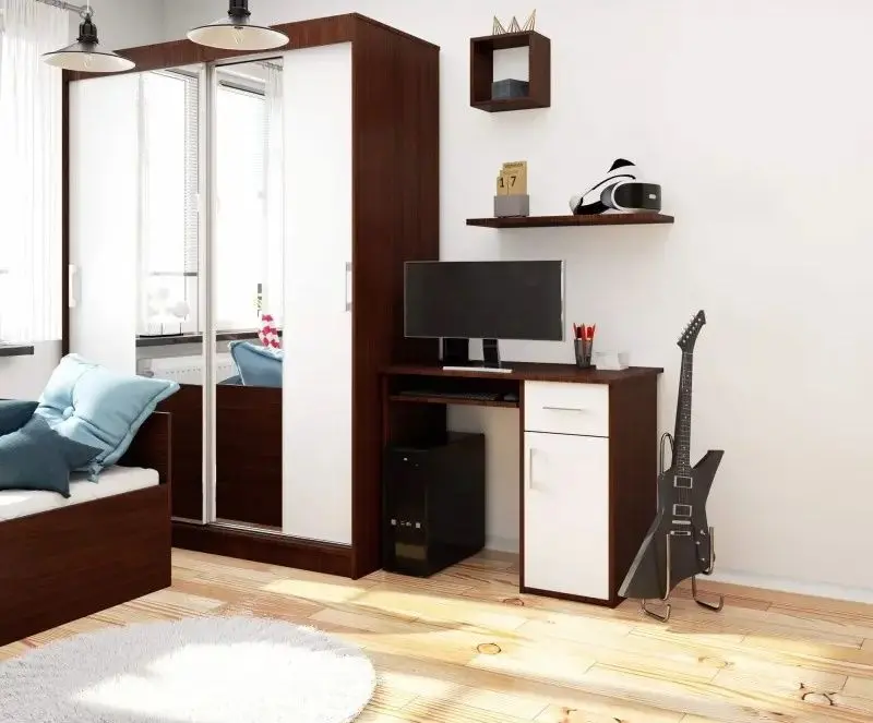 Masa de calculator Akord Pin (Wenge/White)