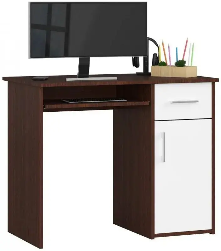 Masa de calculator Akord Pin (Wenge/White)