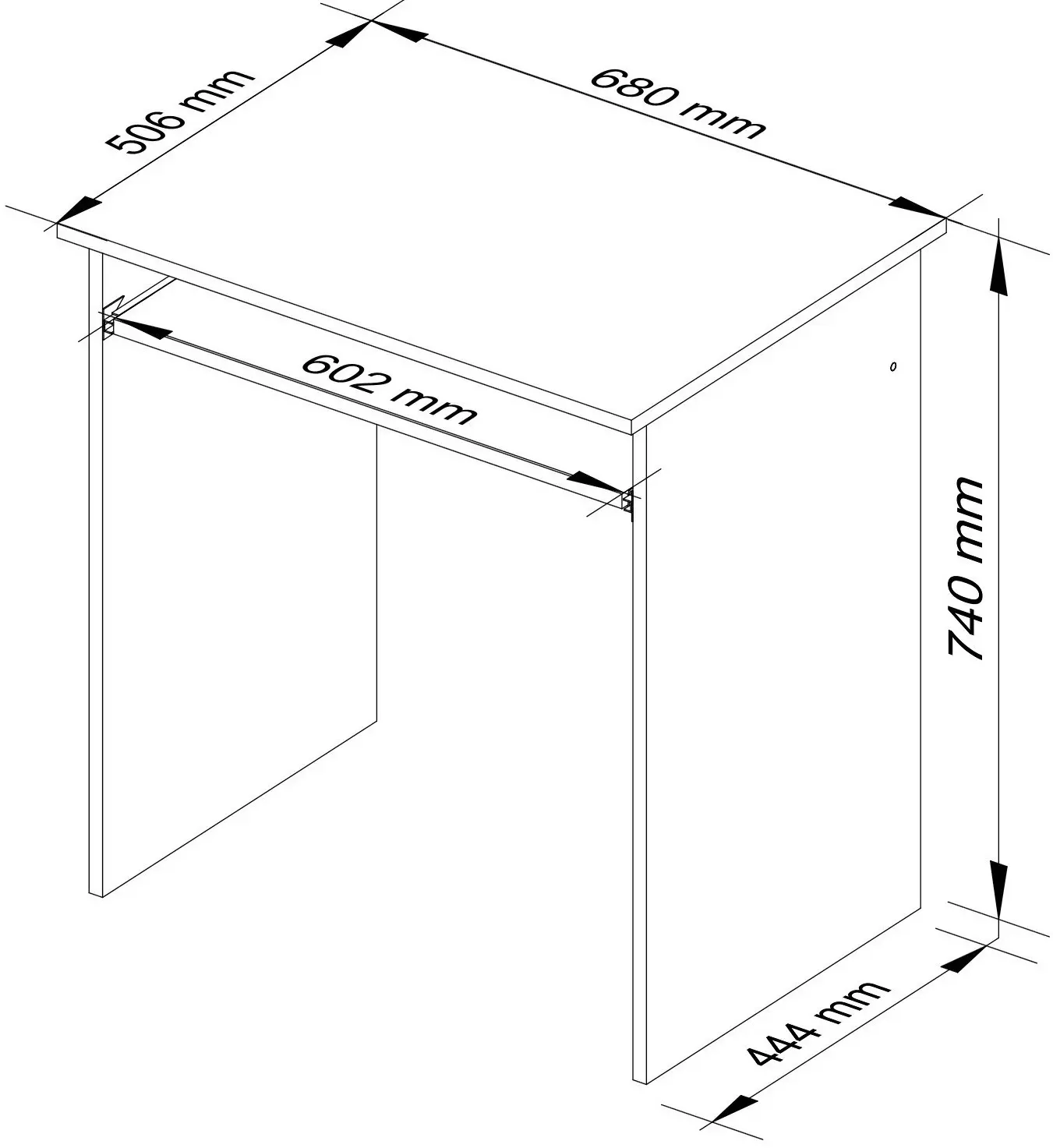 Masa pentru calculator Akord Star 68cm (Alder)