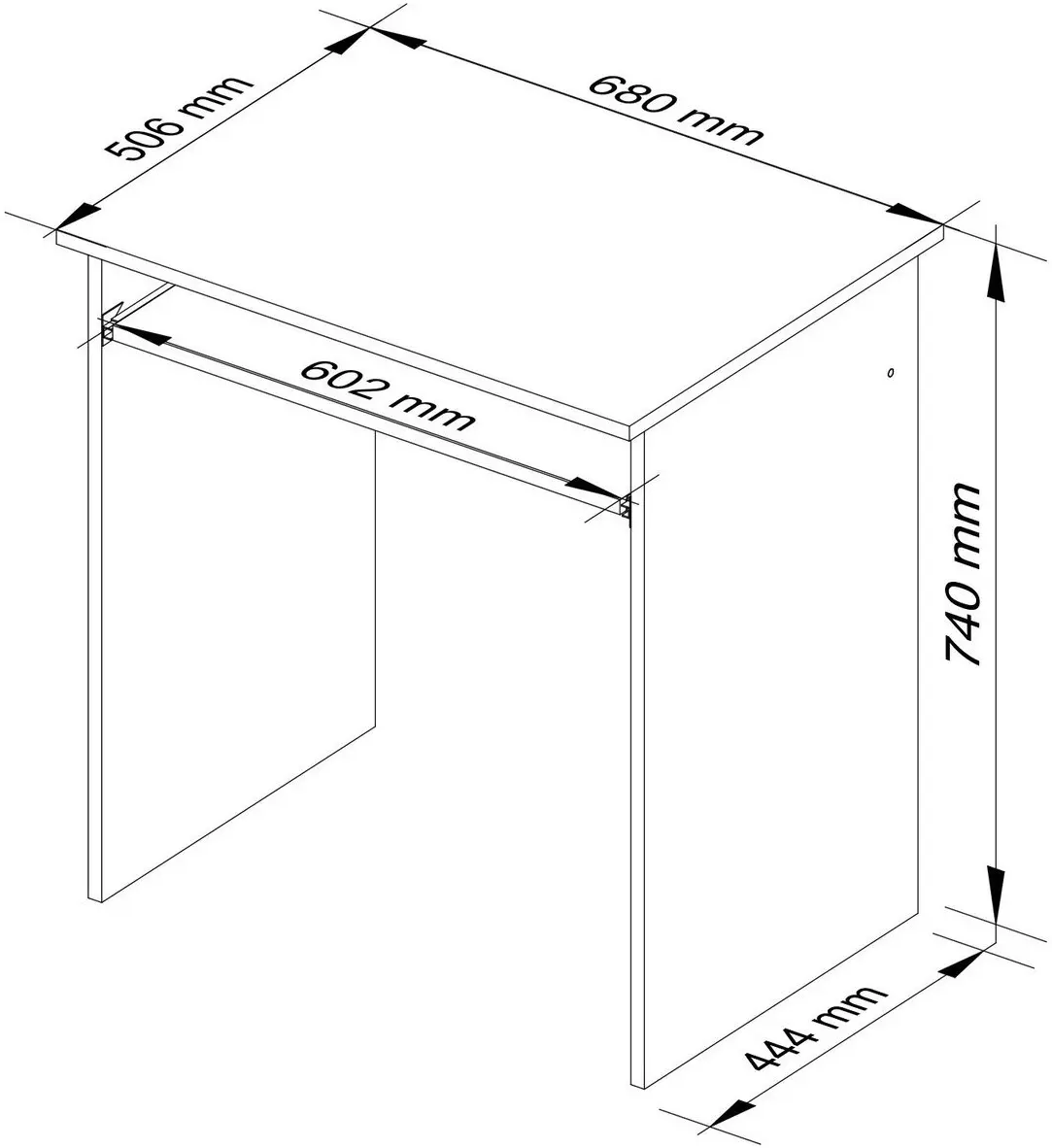Masa pentru calculator Akord Star 68cm (Sonoma Oak)