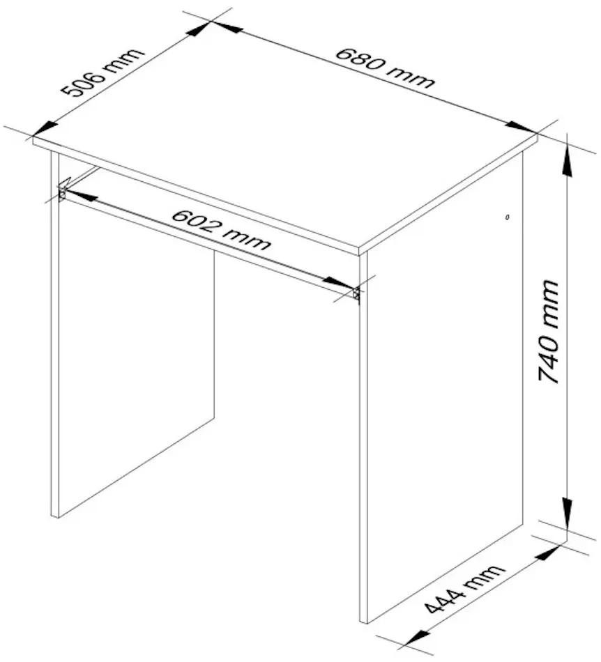 Masa pentru calculator Akord Star 68cm (White)