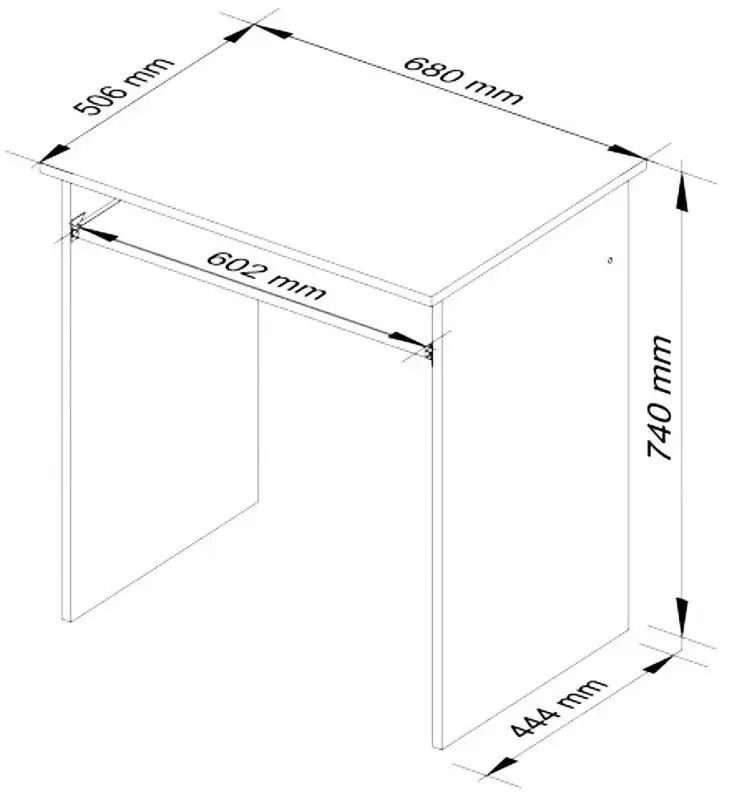 Masa de calculator Akord Star (White)
