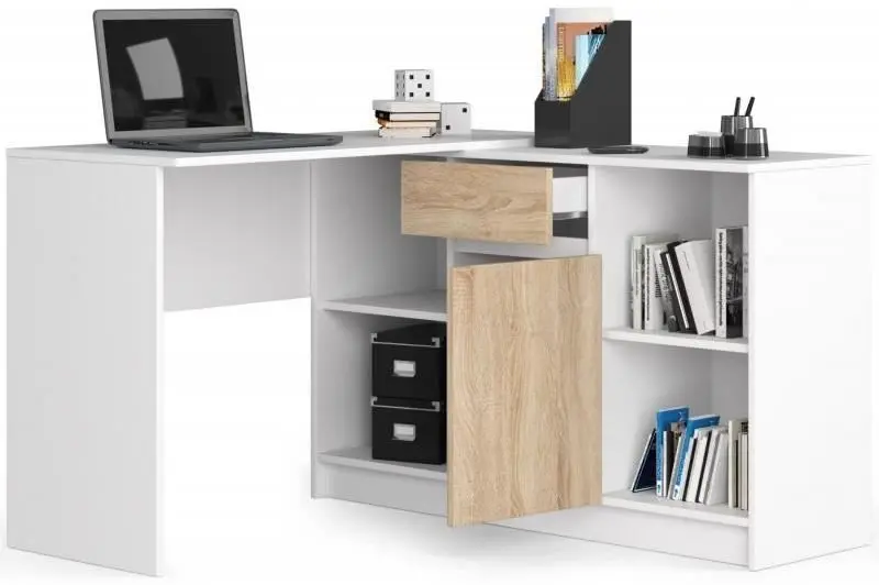 Masa pentru calculator Artool 388793-AK (White/Oak)