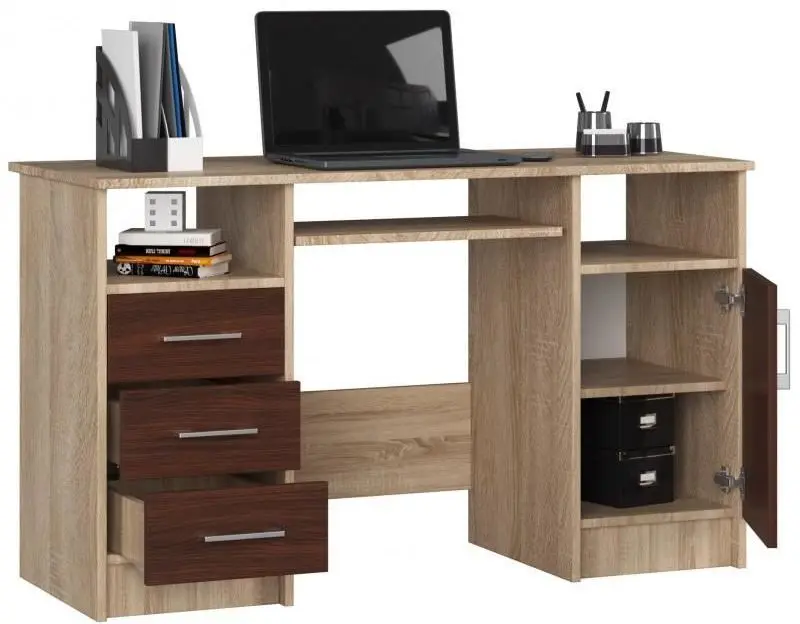 Masa pentru calculator Artool Ana 124x52x74 (Oak/Wenge) - 2