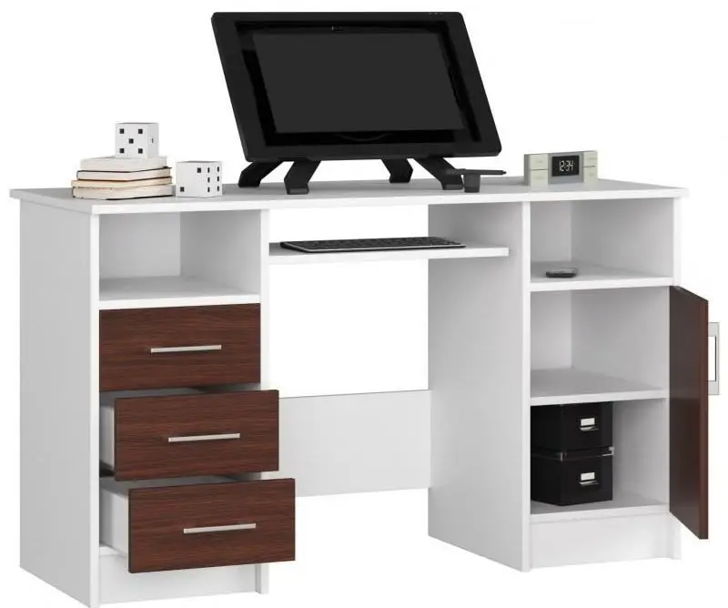 Masa pentru calculator Artool Ana 124x52x74 (White/Wenge) - 2