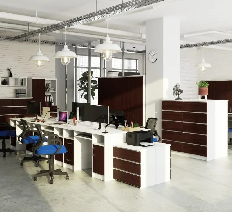 Masa pentru calculator Artool Ana 124x52x74 (White/Wenge) - 3