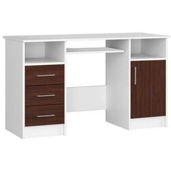 Masa pentru calculator Artool Ana 124x52x74 (White/Wenge)