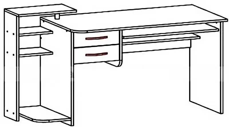 Masa de calculator Астрид-Мебель ЦРК.КСТ.12 (Pine Nordic) - 3