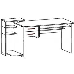 Стол компьютерный Астрид-Мебель ЦРК.КСТ.12 (Ясень Анкор Светлый) Thumb