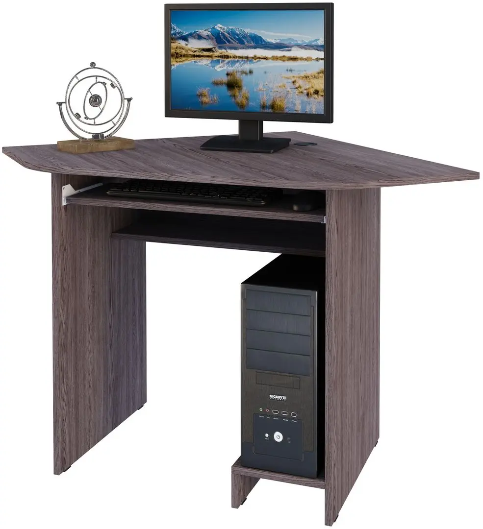 Стол компьютерный Астрид-Мебель ЦРК.КСТ.15 (Ясень Анкор Темный)