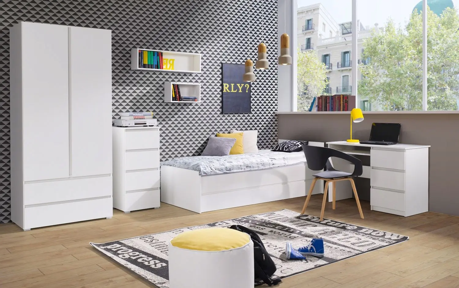 Masa de calculator Cama Coco C9 (White Matt)