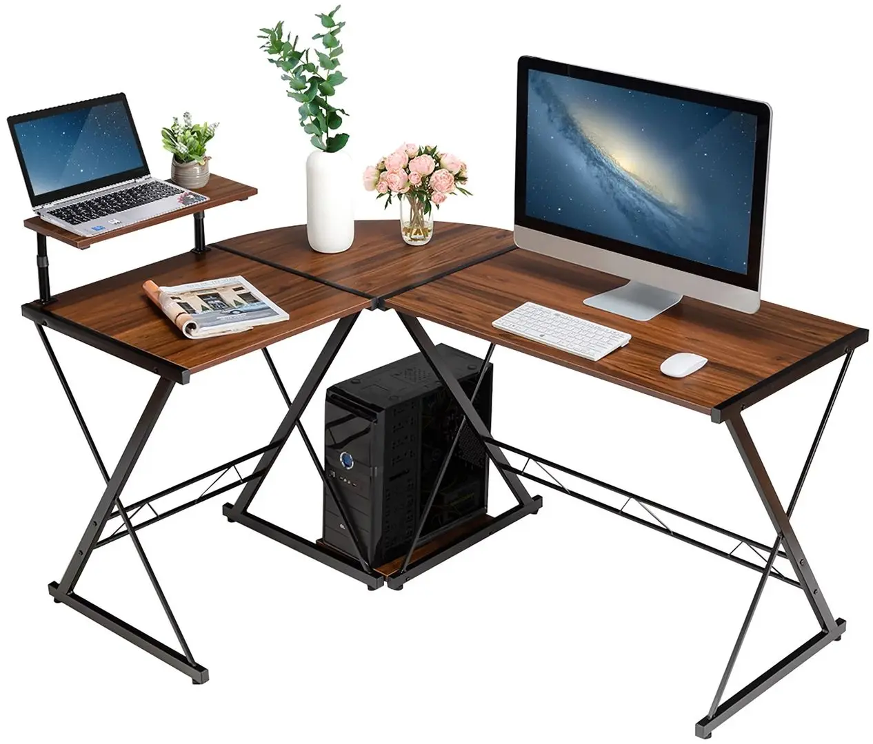 Masa de calculator Costway HW65968WT (Walnut)