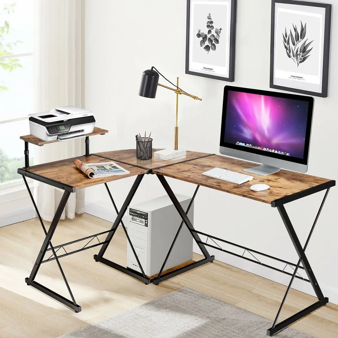 Masa de calculator Costway HW65968WT (Walnut)