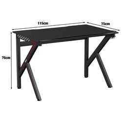 Masa de calculator gaming Costway HW66067 (Black) Thumb