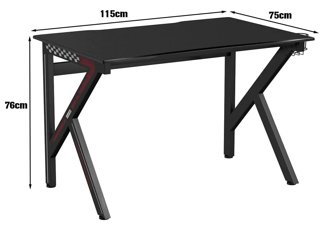 Masa de calculator gaming Costway HW66067 (Black)