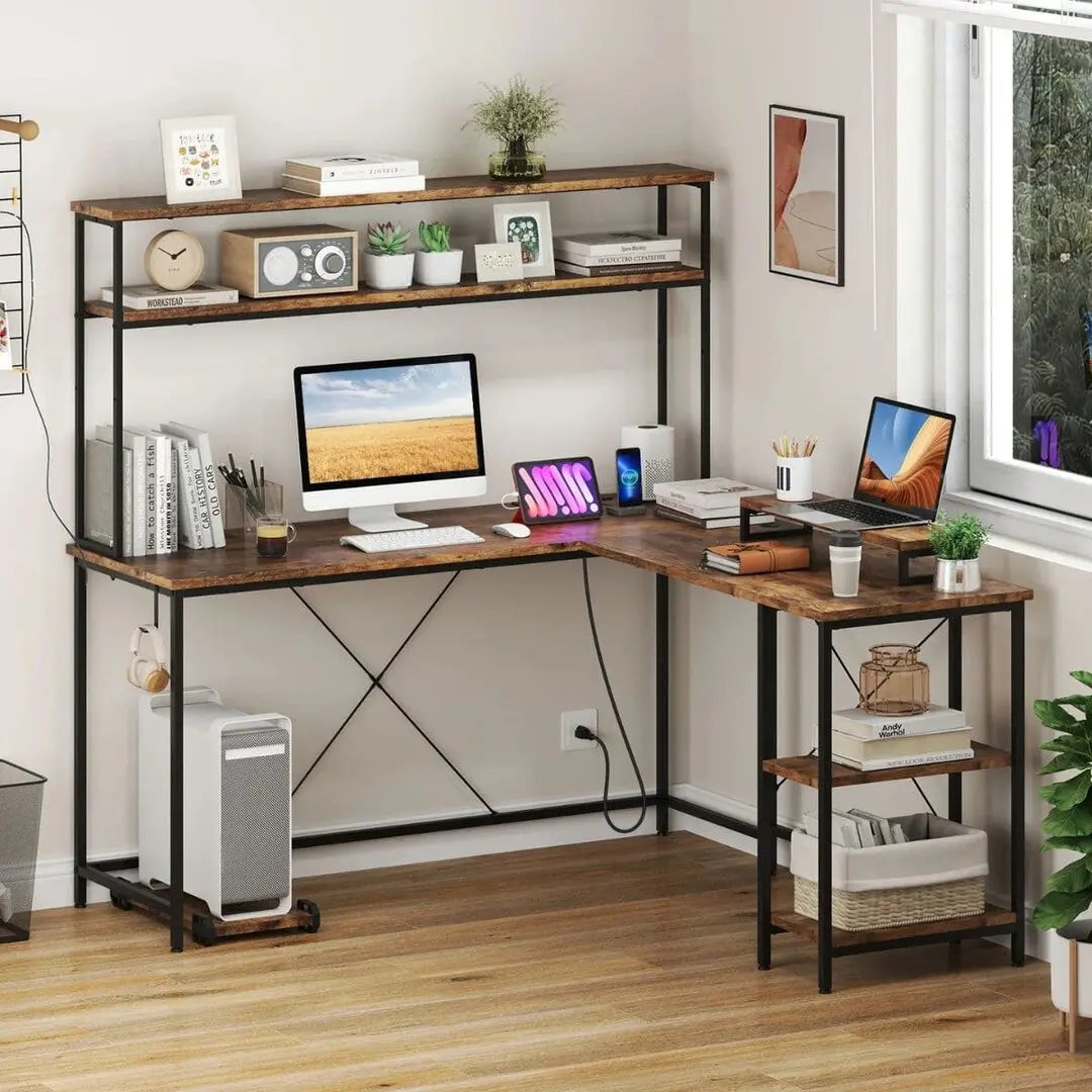 Masa PC Costway CB10592DE-CF+ (Brown)