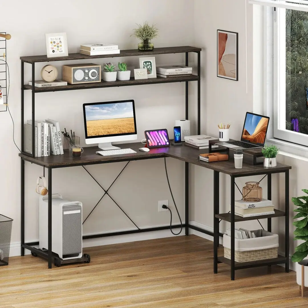Masa PC Costway CB10592DE-GR+ (Grey)