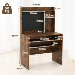 Masa PC Costway CB10810CF (Brown) Thumb
