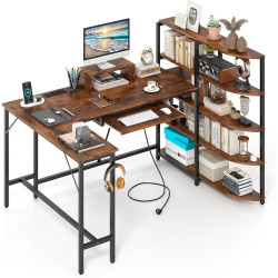 Masa PC Costway CB10939DE-CF+ (Brown) Thumb
