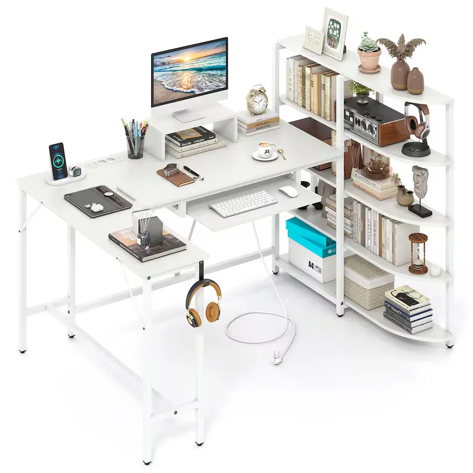 Masa PC Costway CB10939DE-WH+ (White) - 3