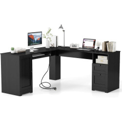 Masa PC Costway CB11200DE-DK+ (Black) Thumb