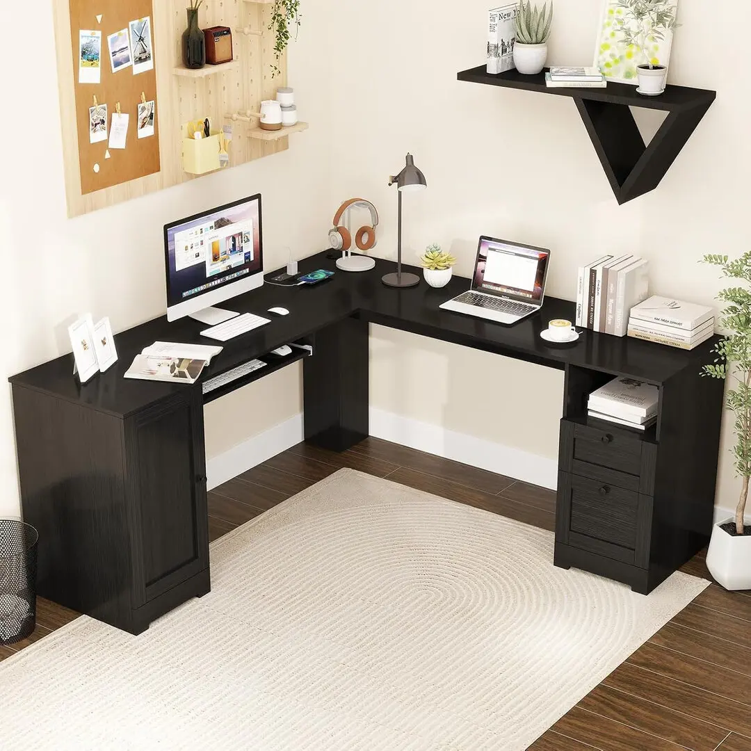 Masa PC Costway CB11200DE-DK+ (Black)