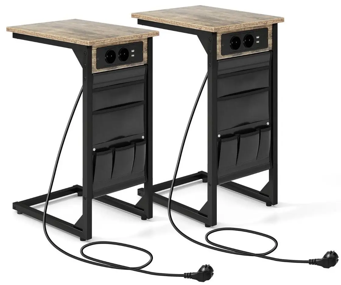 Set de masa pentru laptop Costway JV10861DE-2CF (Rustic Brown)