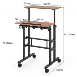 Стол для ноутбука Costway CB10729CF (Brown/Black) Thumb