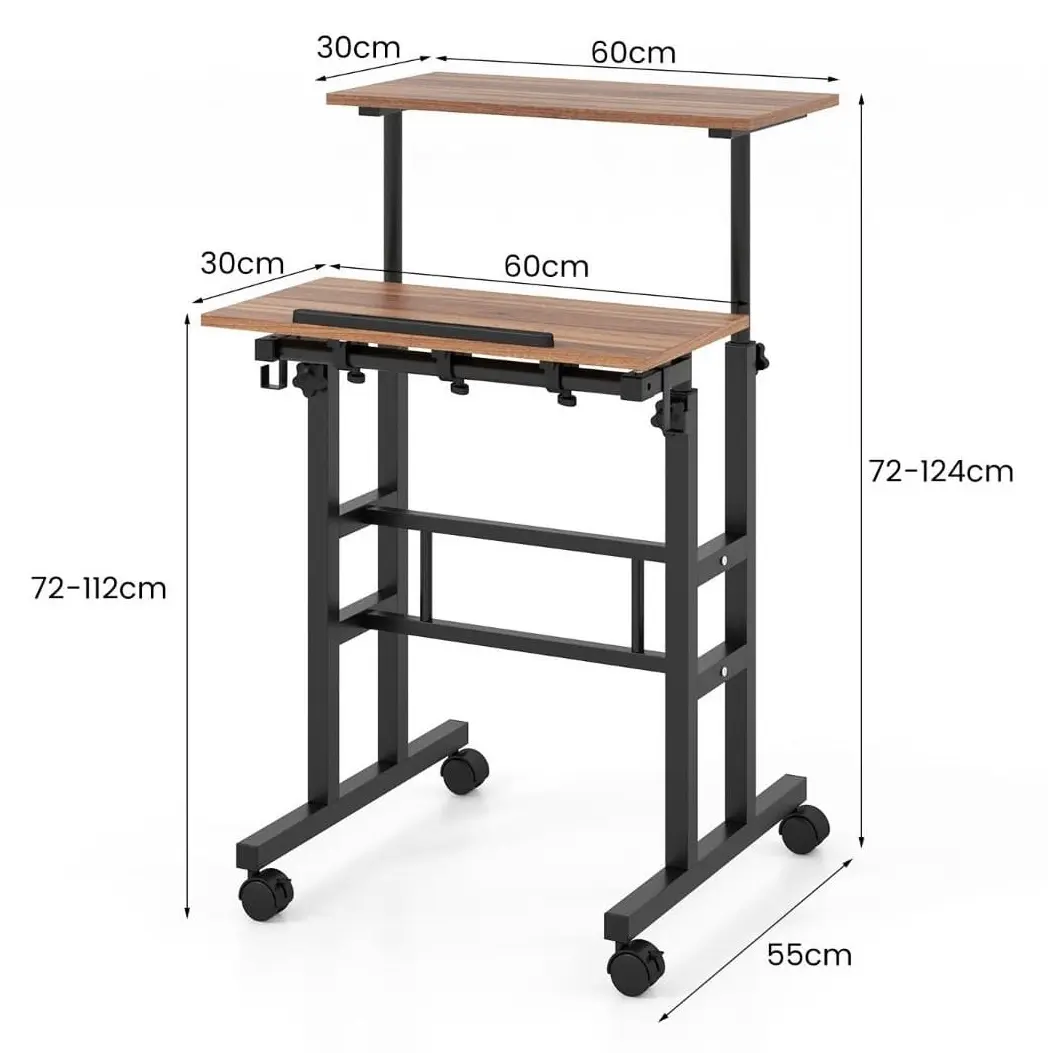 Стол для ноутбука Costway CB10729CF (Brown/Black)