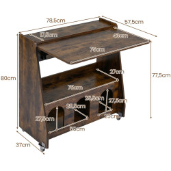 Masa pentru laptop Costway CB11026CF (Brown) Thumb