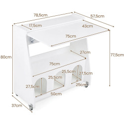 Masa pentru laptop Costway CB11026WH (White) Thumb