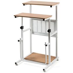 Masa pentru laptop Costway HW63844 (White/Natural) Thumb