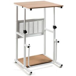 Masa pentru laptop Costway HW63844 (White/Natural) Thumb