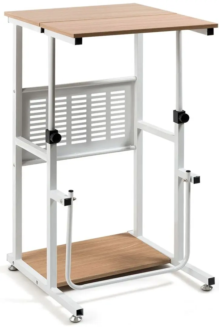Masa pentru laptop Costway HW63844 (White/Natural)