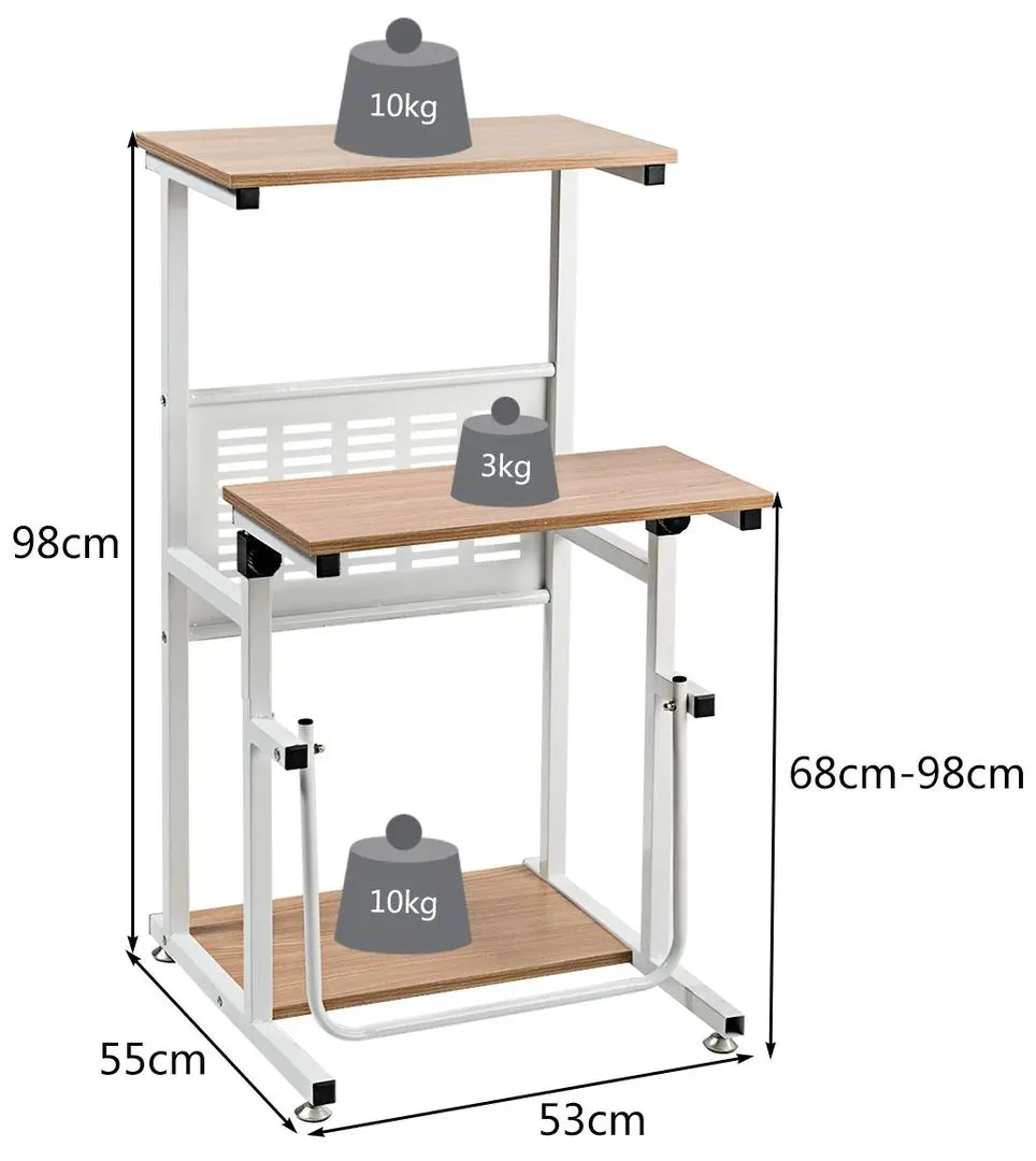 Masa pentru laptop Costway HW63844 (White/Natural)