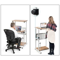 Masa pentru laptop Costway HW63844 (White/Natural) Thumb